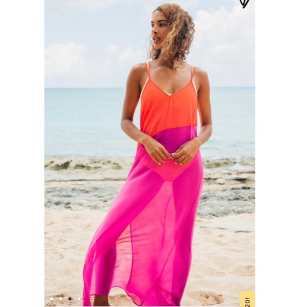 Fun colorful cover up maxi dress